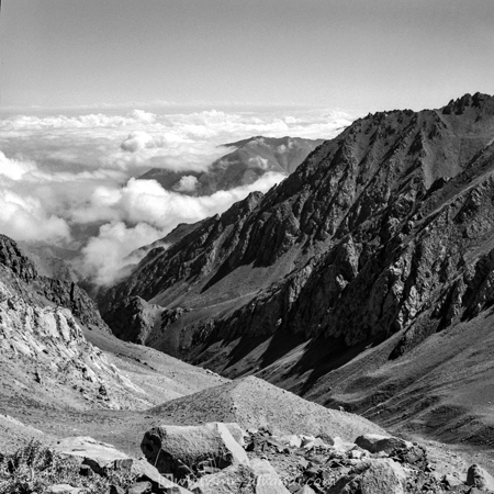 Above the clouds of Alam-Kuh area