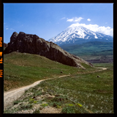 Damavand peak from Lar plain